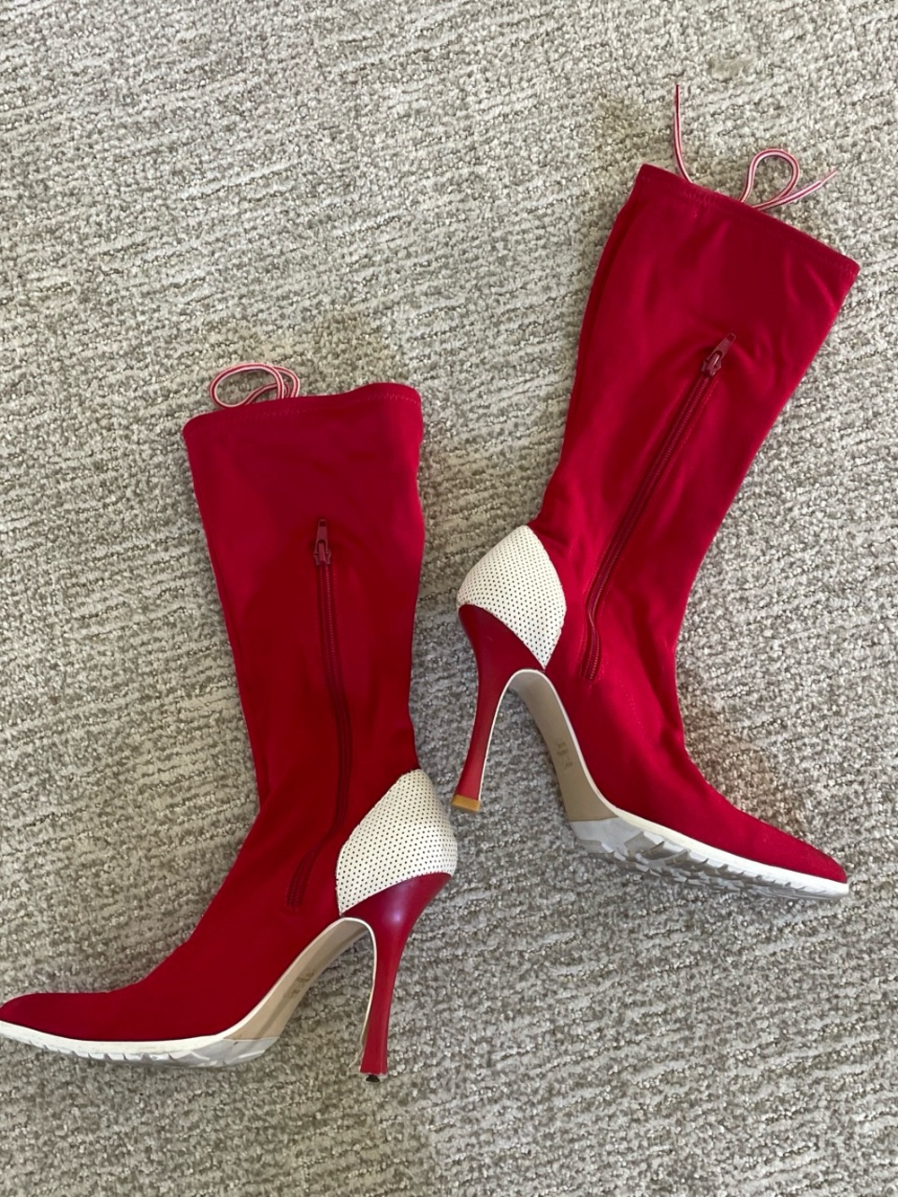 Vintage Y2K Steve Madden Hurikane Mid-Calf Lace-Up Sporty Stilletto Boots - Picture 4 of 8
